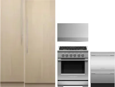 5 Piece Package Includes Refrigerator, Freezer, Range, Hood And Dishwasher